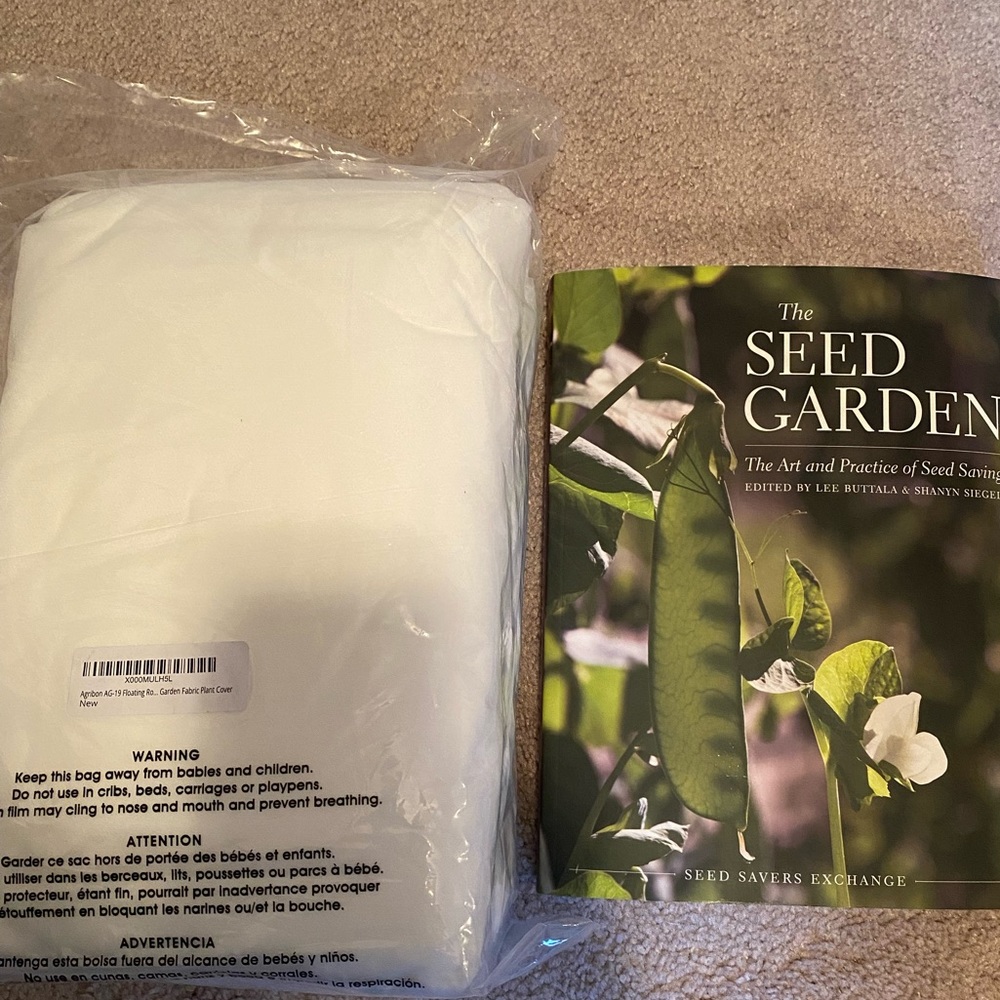 Seed Garden book and fabric plant cover